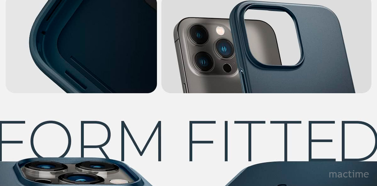 Элегантный чехол-накладка Thin Fit для iPhone 14 Pro Max, тёмно-синий